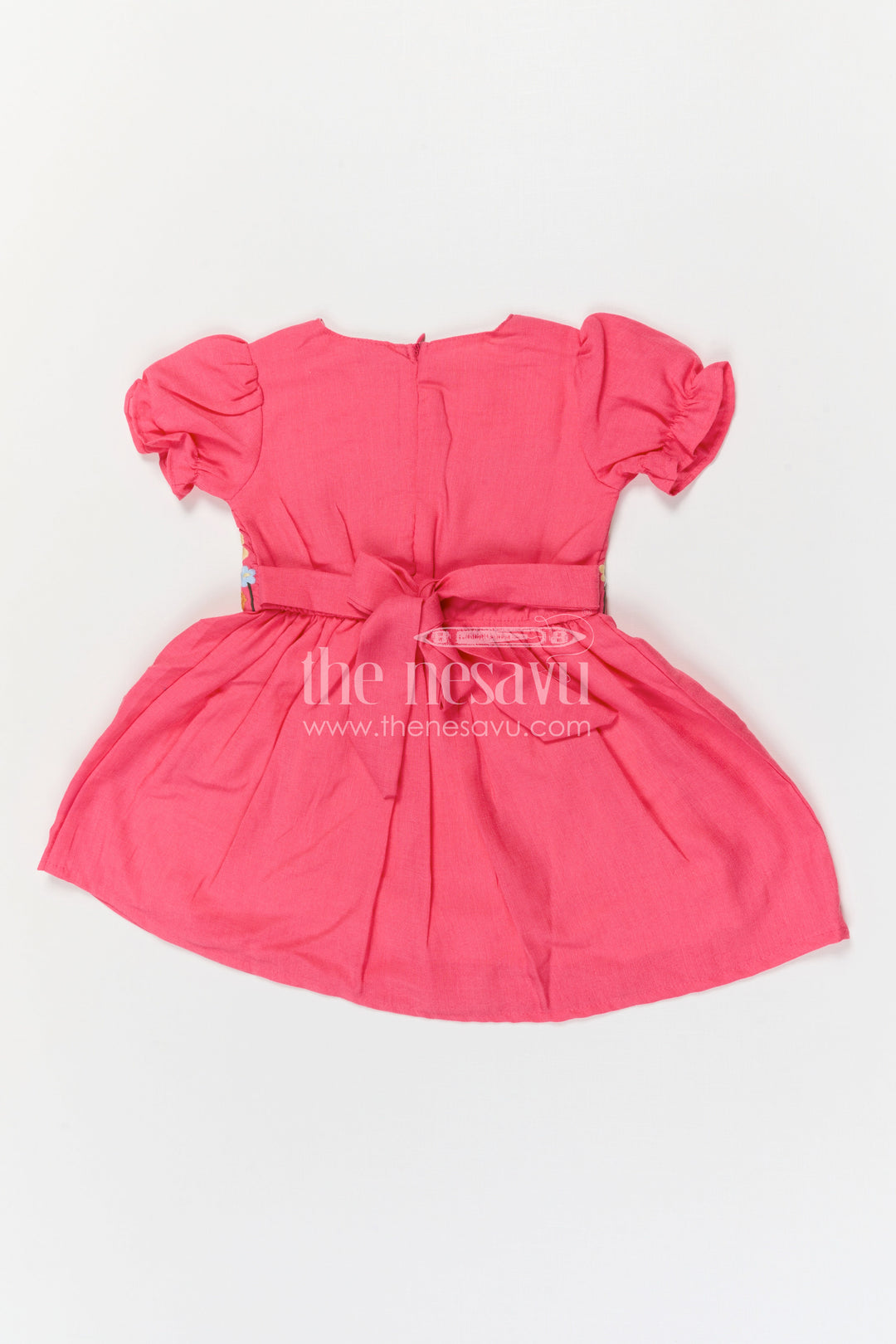 The Nesavu Girls Cotton Frock Girls Cotton Frock for Birthday Celebrations and Playful Outings Nesavu Nesavu Girls Cotton Embroidered Frock For Birthday Parties And Playful Summer Outings