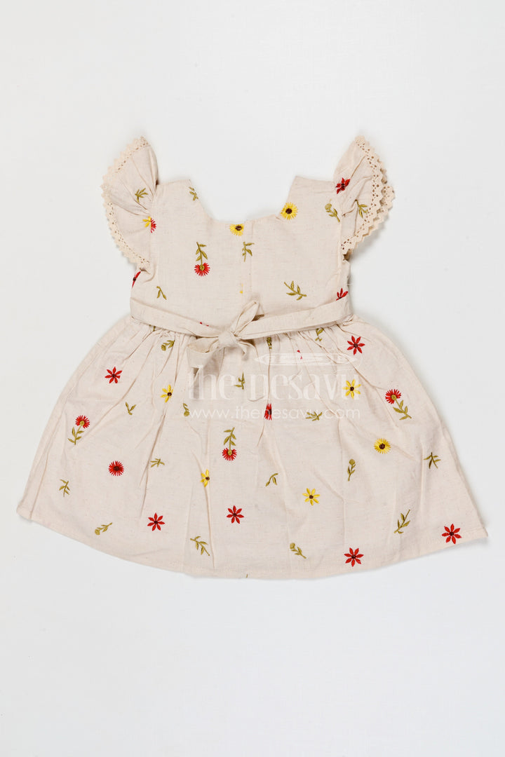 The Nesavu Girls Cotton Frock Girls Cotton Frock for Birthday Parties and Festive Gatherings Nesavu Nesavu girls cotton embroidered frock for birthday parties festive occasions and family celebrations