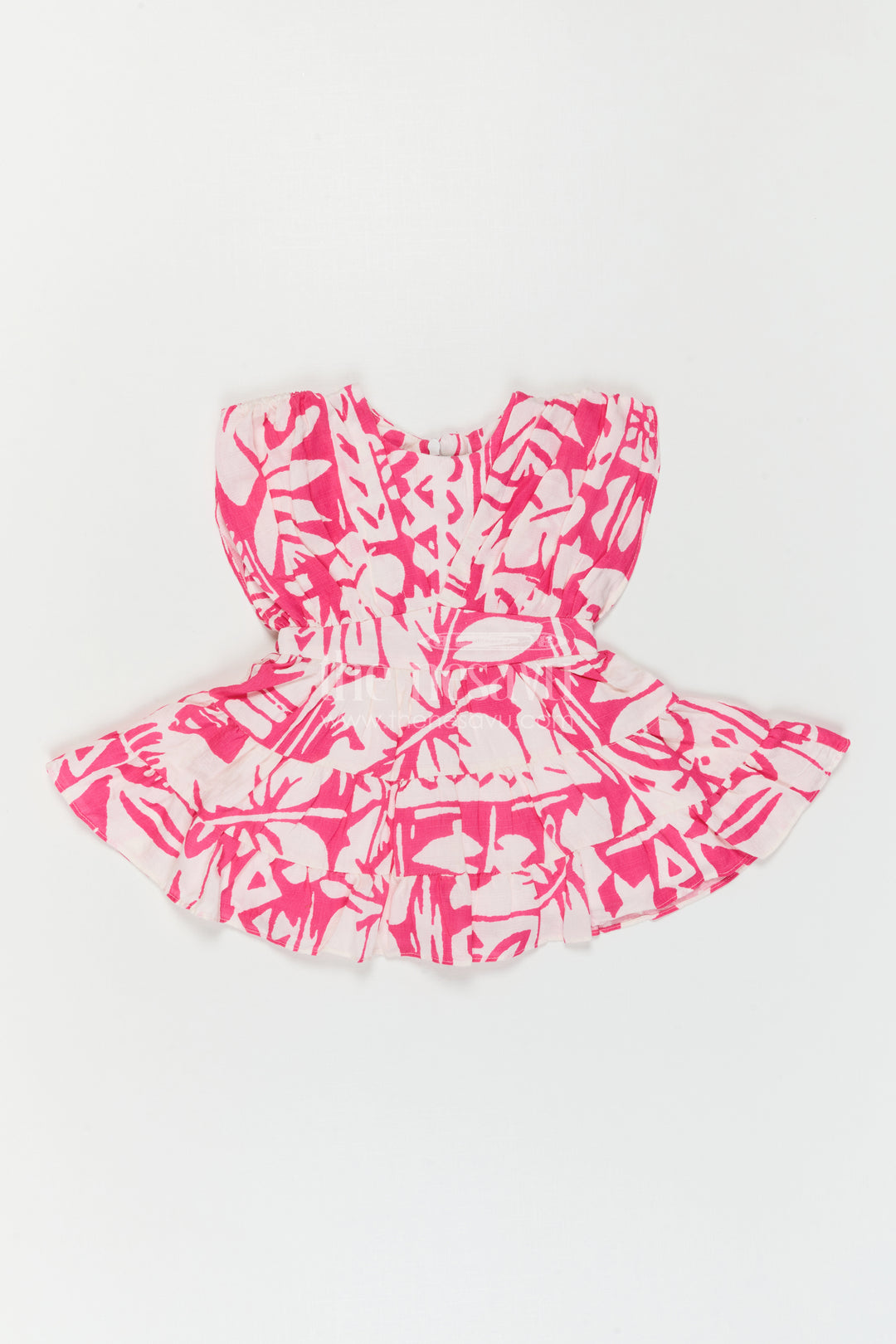 The Nesavu Girls Cotton Frock Girls Cotton Frock for Birthday Parties and Summer Outings Nesavu Nesavu Girls Cotton Frock For Birthday Parties And Summer Outings With Digital Print Sleeveless Design