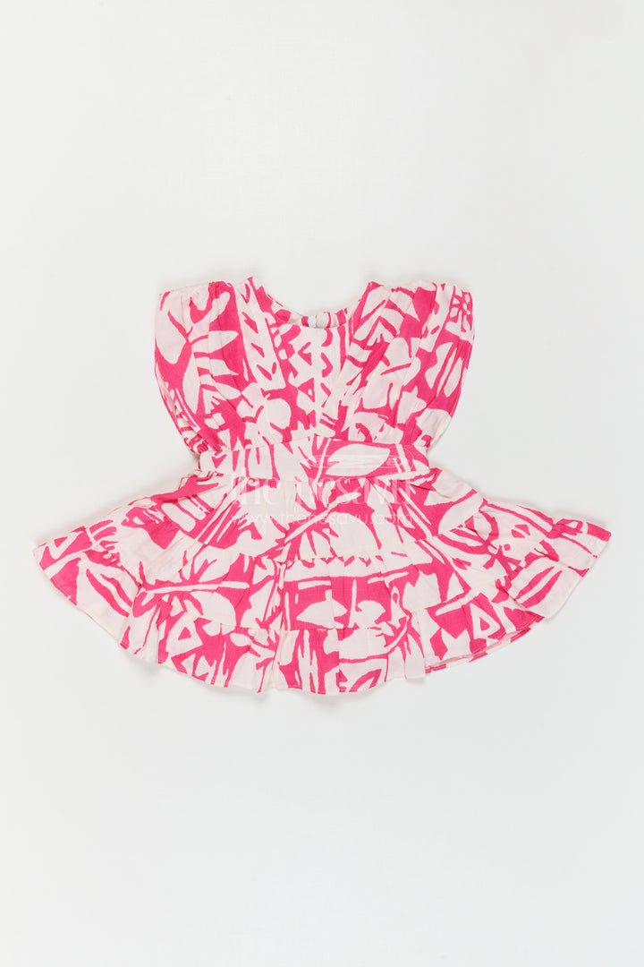 The Nesavu Girls Cotton Frock Girls Cotton Frock for Birthday Parties and Summer Outings Nesavu Nesavu Girls Cotton Frock For Birthday Parties And Summer Outings With Digital Print Sleeveless Design