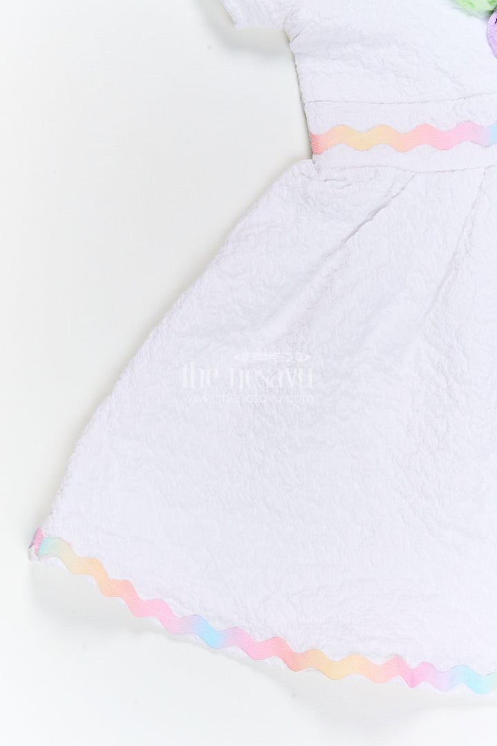 The Nesavu Girls Cotton Frock Girls Cotton Frock for Casual Outings and Summer Wear Nesavu Nesavu girls popcorn cotton frock for casual outings and summer wear