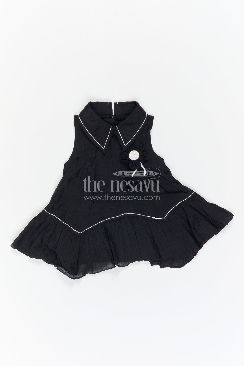 The Nesavu Girls Cotton Frock Girls Cotton Frock for Casual Wear and Outings Nesavu Nesavu Girls Cotton Frock For Casual Wear Sleeveless Blend Cotton Everyday Outfit For Kids