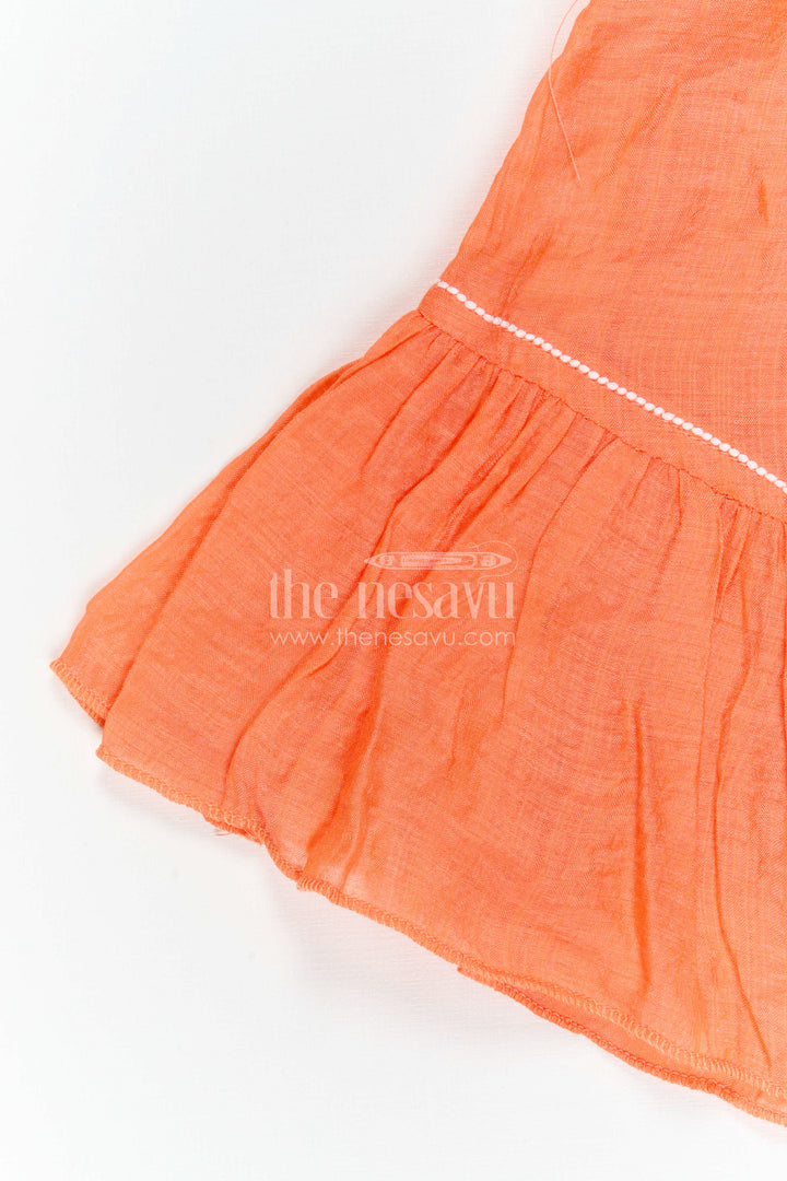 The Nesavu Girls Cotton Frock Girls Cotton Frock for Daily Wear and Travel Dates Nesavu Nesavu Girls Cotton Frock For Daily Wear Sleeveless Blend Cotton Casual Outfit For Kids