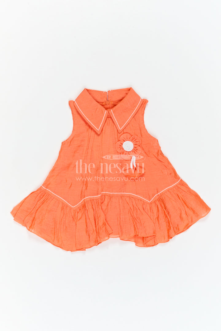 The Nesavu Girls Cotton Frock Girls Cotton Frock for Daily Wear and Travel Dates Nesavu Nesavu Girls Cotton Frock For Daily Wear Sleeveless Blend Cotton Casual Outfit For Kids