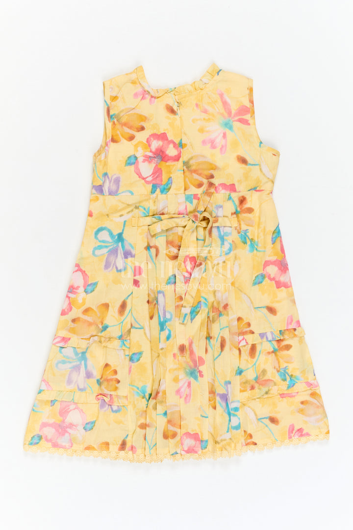 The Nesavu Girls Cotton Frock Girls Cotton Frock for Daily Wear and Travel Nesavu Nesavu Girls Cotton Frock With Digital Print For Daily Wear Sleeveless Casual Outfit For Kids