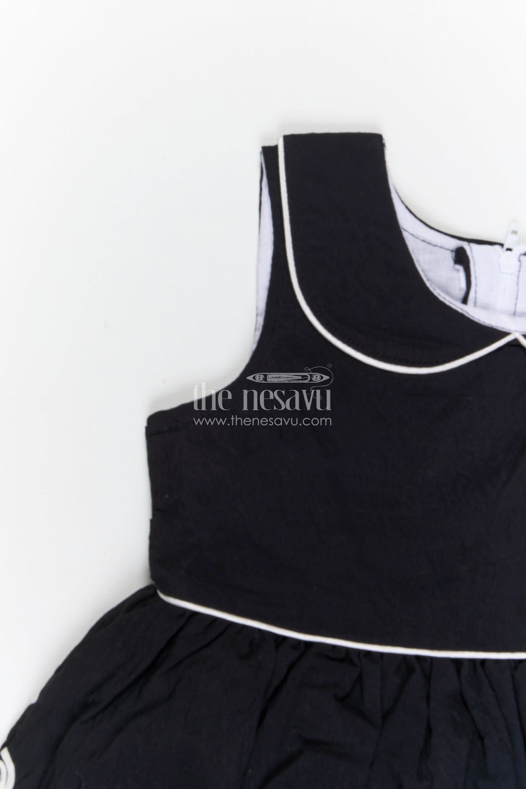 The Nesavu Girls Cotton Frock Girls Cotton Frock for Festive Occasions and Family Gatherings Nesavu Nesavu girls cotton frock with thread embroidery for festive occasions family events and celebrations