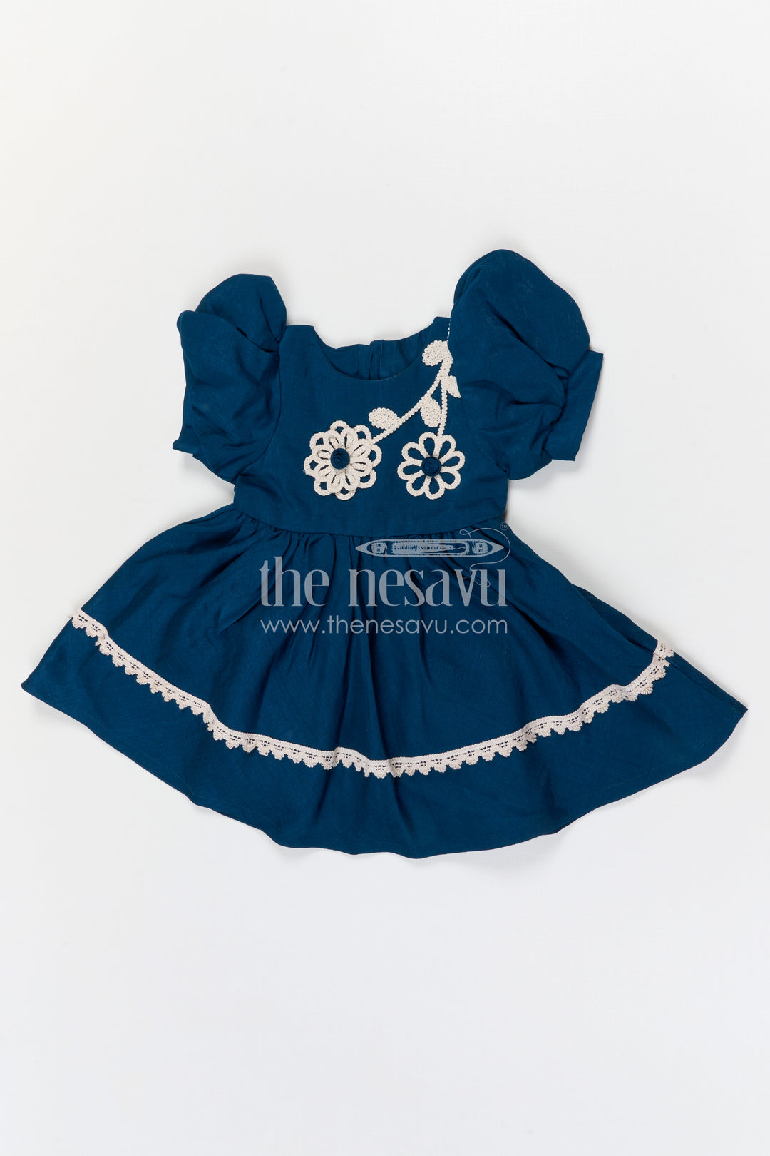 The Nesavu Girls Cotton Frock Girls Cotton Frock for Festive Outings and Family Photos Nesavu Nesavu girls cotton frock for festive outings and family celebrations with thread embroidery