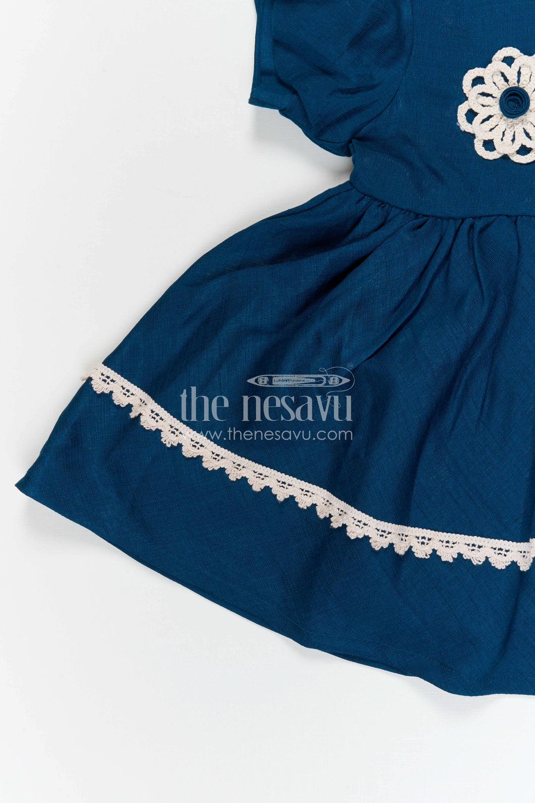 The Nesavu Girls Cotton Frock Girls Cotton Frock for Festive Outings and Family Photos Nesavu Nesavu girls cotton frock for festive outings and family celebrations with thread embroidery