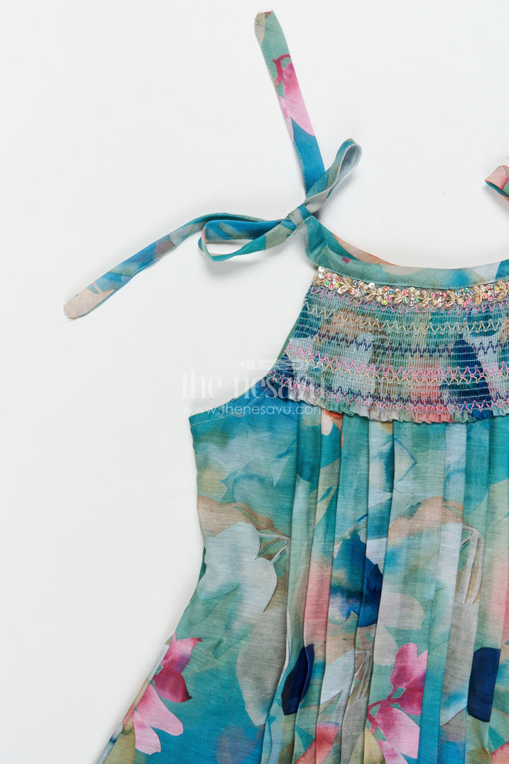 The Nesavu Girls Cotton Frock Girls Cotton Frock for School Events and Everyday Dressing Nesavu Nesavu girls cotton frock with digital print for school events and casual occasions