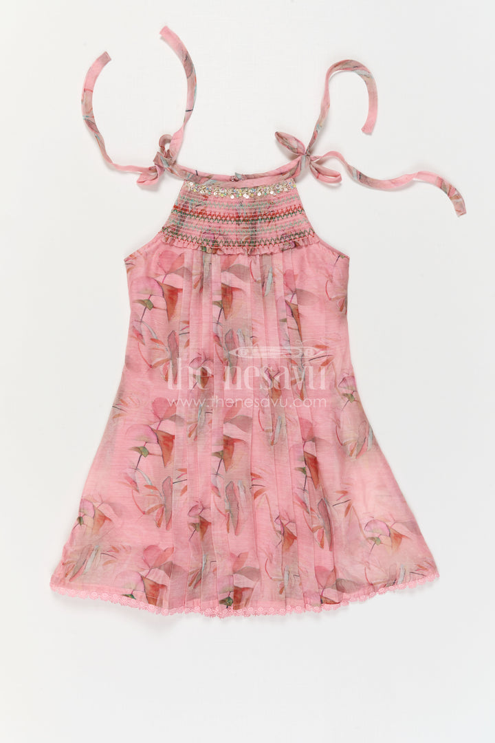 The Nesavu Girls Cotton Frock Girls Cotton Frock for Summer Outings and Casual Festive Wear Nesavu Nesavu Girls Cotton Frock For Summer Outings And Casual Festive Wear With Lightweight Digital Print Design