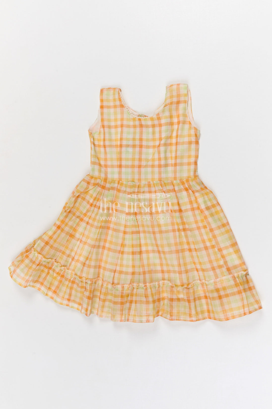 The Nesavu Girls Cotton Frock Girls Cotton Frock for Summer Outings and Holidays Nesavu 18 (2Y) / Pink / Cotton GFC2120A-18 Nesavu Girls Cotton Frock For Summer Outings Holidays And Everyday Casual Wear