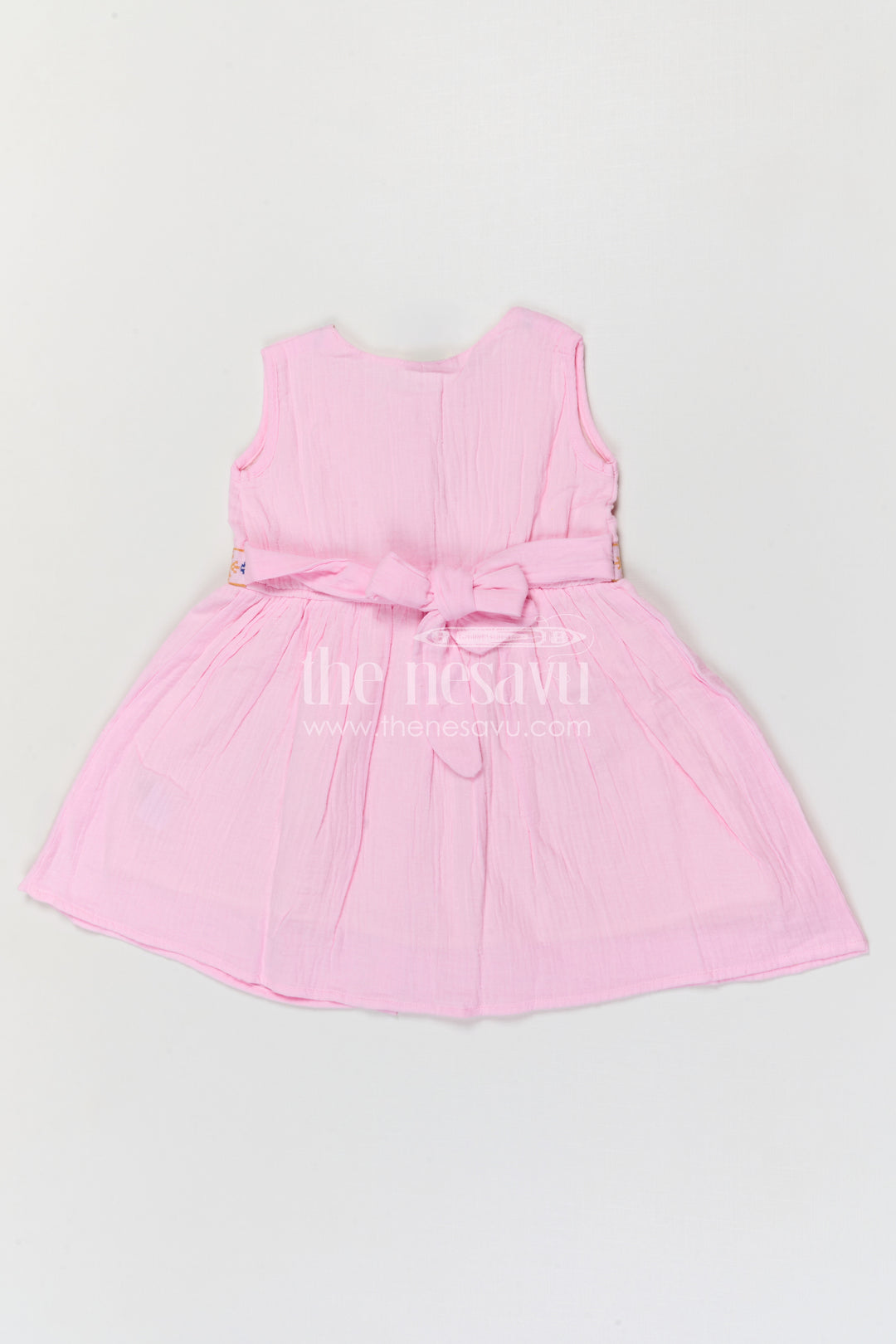 The Nesavu Girls Cotton Frock Girls Cotton Frock for Summer Outings and Playful Everyday Wear Nesavu Nesavu Girls Muslin Cotton Embroidered Frock For Summer Outings Playdates And Casual Wear