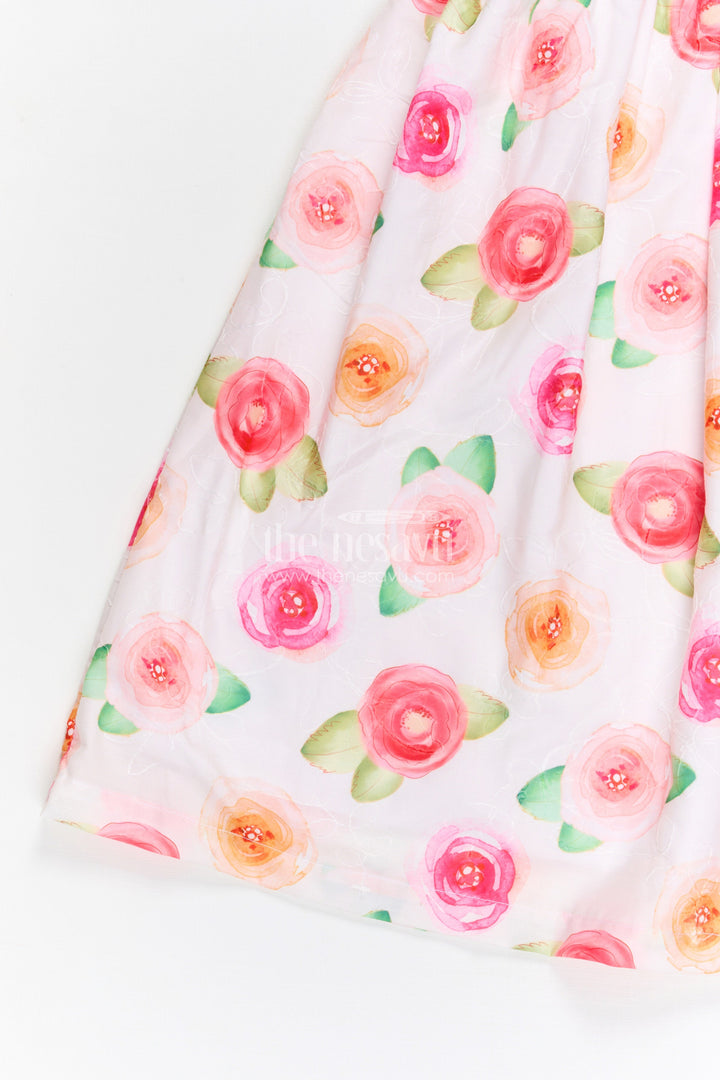 The Nesavu Girls Cotton Frock Girls Cotton Party Dress for Birthdays and Celebration Moments Nesavu Nesavu girls cotton floral party dress for birthday celebrations festive gatherings and special occasions