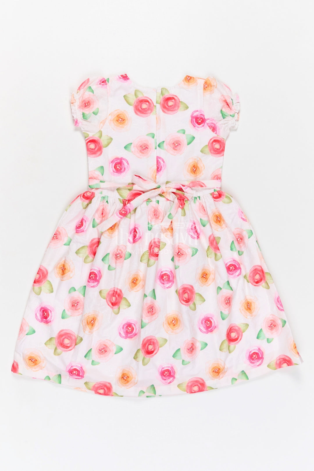 The Nesavu Girls Cotton Frock Girls Cotton Party Dress for Birthdays and Celebration Moments Nesavu Nesavu girls cotton floral party dress for birthday celebrations festive gatherings and special occasions