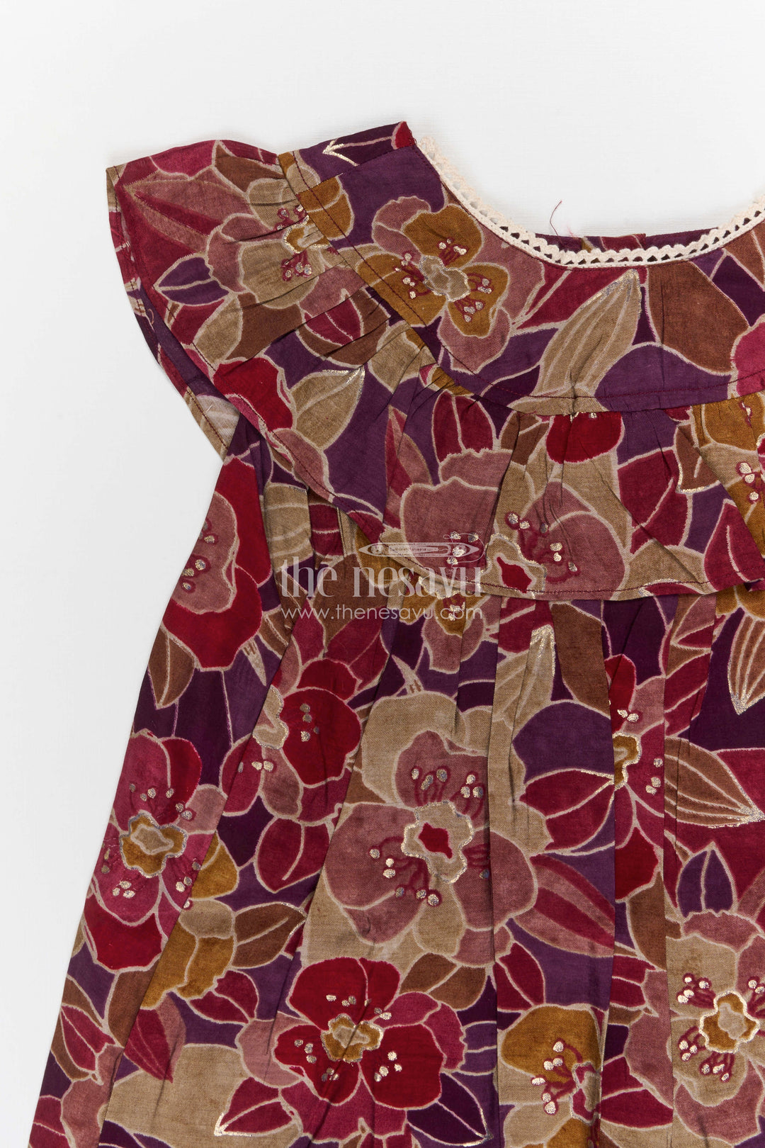 The Nesavu Girls Cotton Frock Girls Cotton Printed Frock for Birthday Outings Nesavu Nesavu Girls Cotton Printed Frock With Flared Fit For Birthday Outings And Festive Occasions