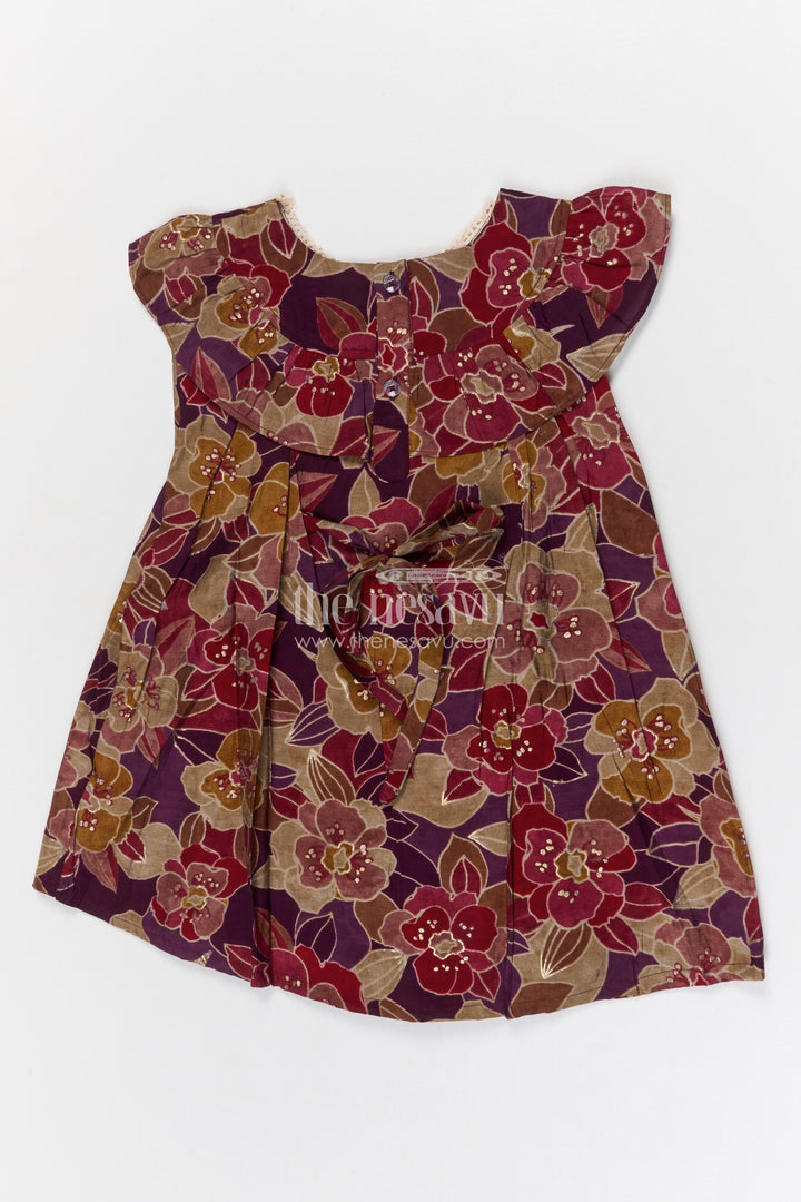 The Nesavu Girls Cotton Frock Girls Cotton Printed Frock for Birthday Outings Nesavu Nesavu Girls Cotton Printed Frock With Flared Fit For Birthday Outings And Festive Occasions