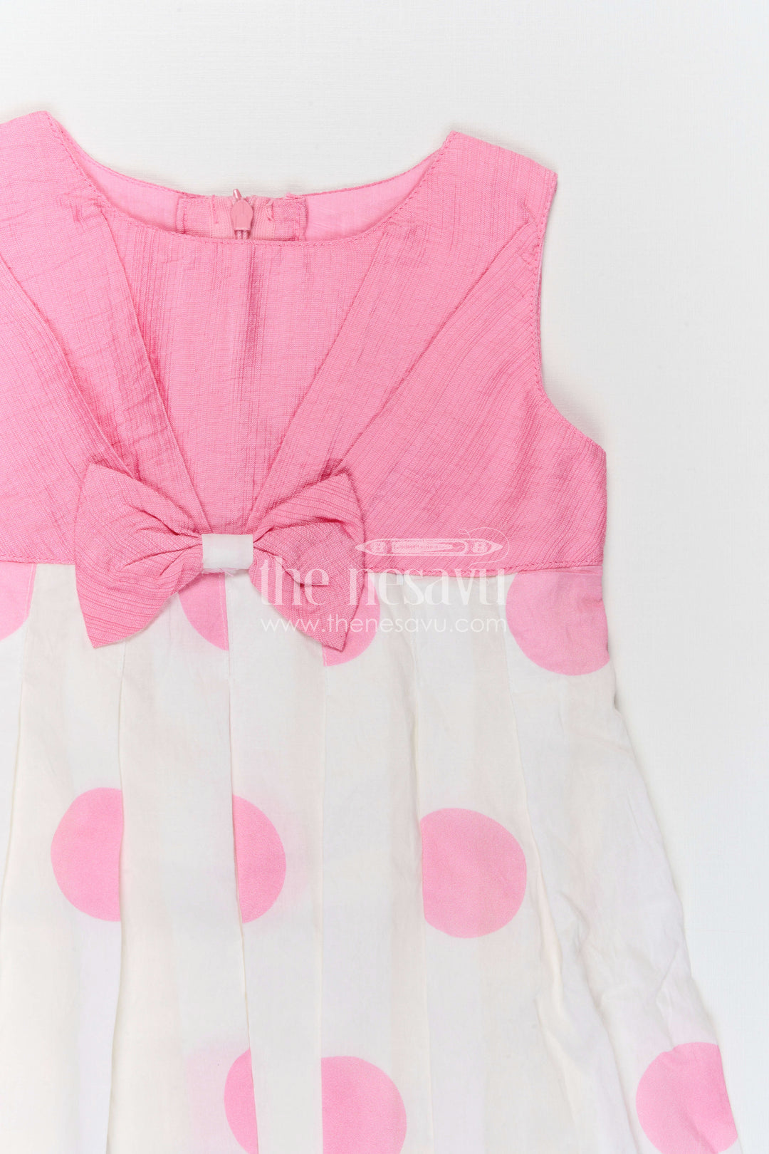 The Nesavu Girls Cotton Frock Girls Cotton Printed Frock for Casual Wear and Playful Outings Nesavu Nesavu girls cotton printed frock in pink for casual wear and daily use