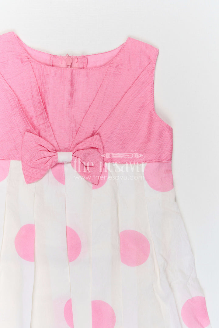 The Nesavu Girls Cotton Frock Girls Cotton Printed Frock for Casual Wear and Playful Outings Nesavu Nesavu girls cotton printed frock in pink for casual wear and daily use