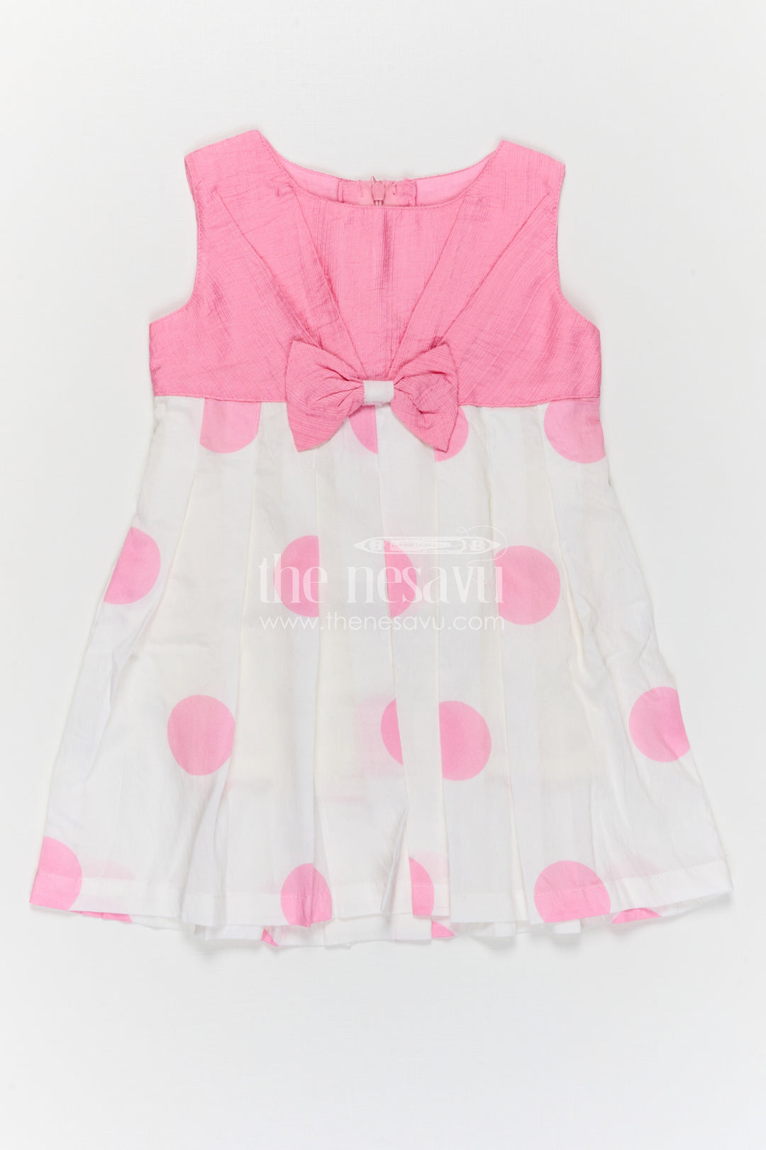 The Nesavu Girls Cotton Frock Girls Cotton Printed Frock for Casual Wear and Playful Outings Nesavu Nesavu girls cotton printed frock in pink for casual wear and daily use