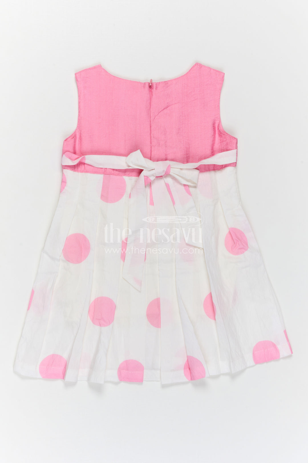 The Nesavu Girls Cotton Frock Girls Cotton Printed Frock for Casual Wear and Playful Outings Nesavu Nesavu girls cotton printed frock in pink for casual wear and daily use