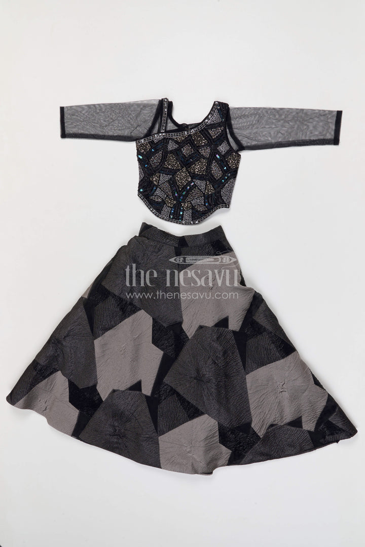 The Nesavu Girls Lehenga Choli Girls Designer Lehenga Choli for Weddings and Evening Celebrations Nesavu Nesavu girls crushed georgette designer lehenga choli for weddings and evening celebrations