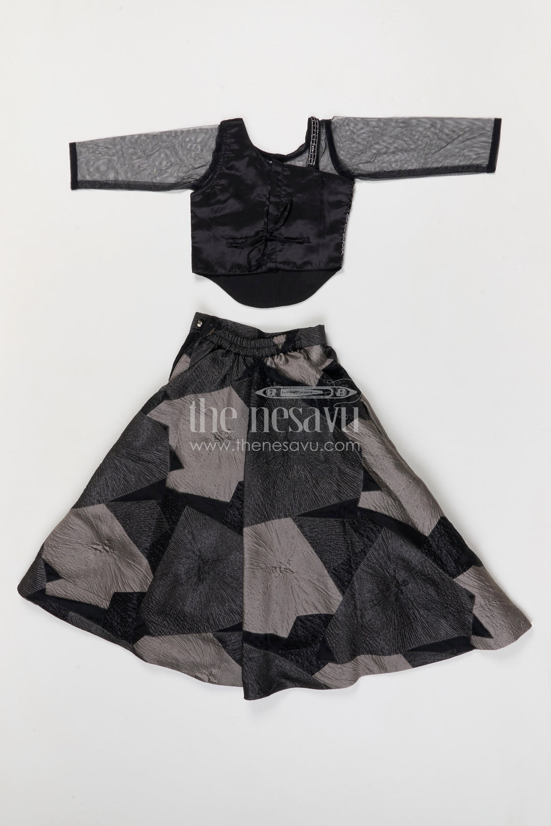 The Nesavu Girls Lehenga Choli Girls Designer Lehenga Choli for Weddings and Evening Celebrations Nesavu Nesavu girls crushed georgette designer lehenga choli for weddings and evening celebrations