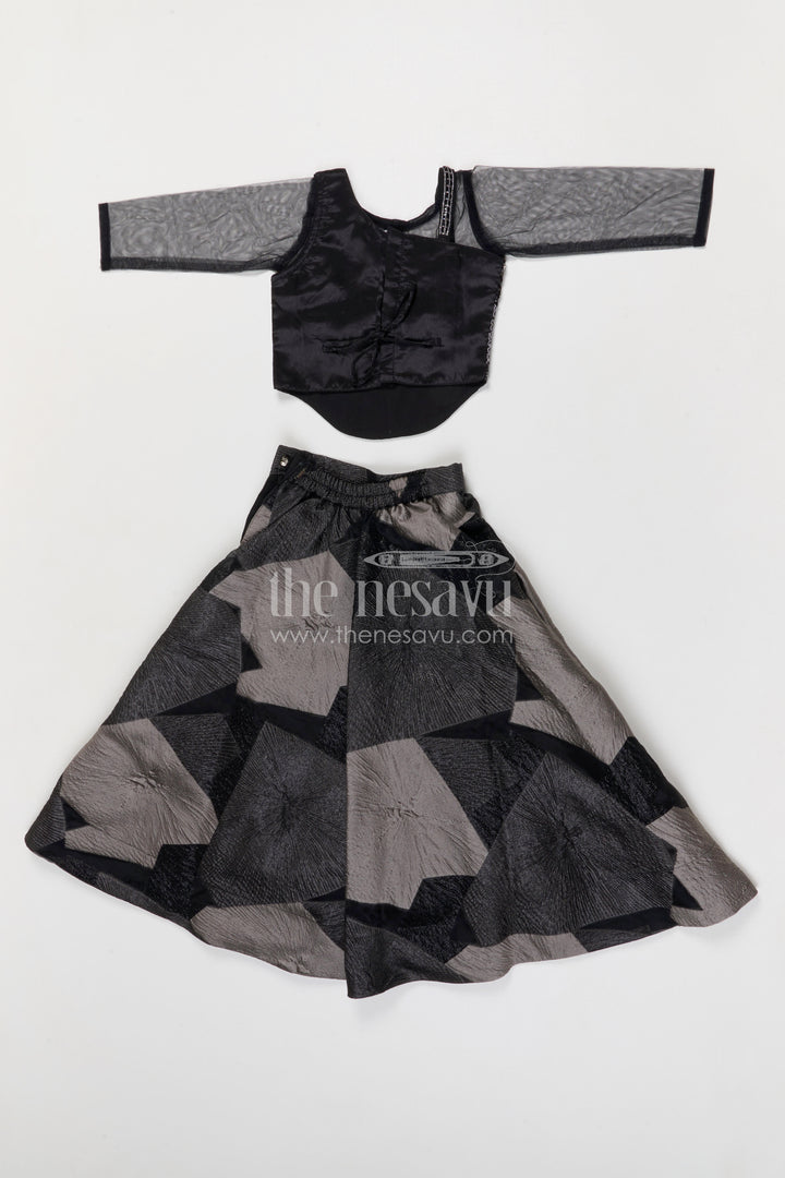 The Nesavu Girls Lehenga Choli Girls Designer Lehenga Choli for Weddings and Evening Celebrations Nesavu Nesavu girls crushed georgette designer lehenga choli for weddings and evening celebrations