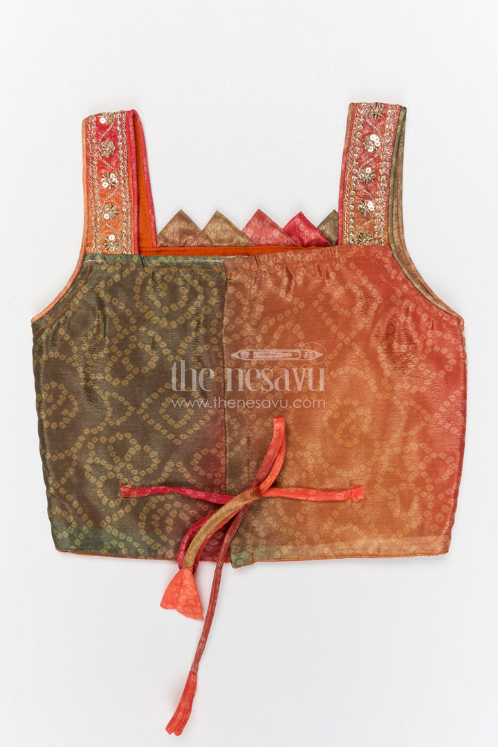 The Nesavu Girls Fancy Lehenga Girls Designer Lehenga for Weddings and Diwali Celebrations Nesavu Nesavu girls designer georgette lehenga for weddings and festive celebrations with embroidered yoke