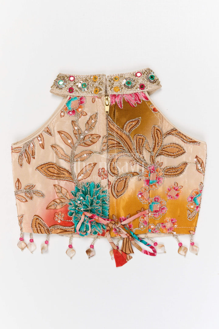 The Nesavu Girls Fancy Lehenga Girls Designer Lehenga for Weddings and Pongal Celebration Nesavu Nesavu girls viscose silk designer lehenga for weddings and festive celebrations with embroidery