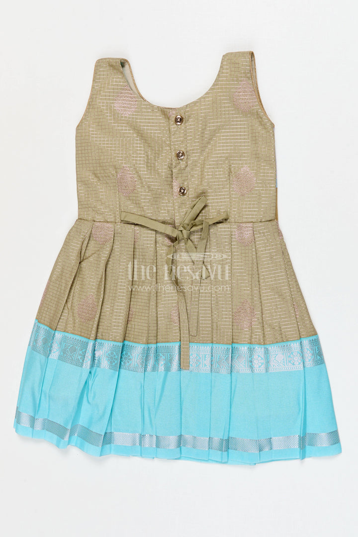 The Nesavu Girls Kanchi Silk Frock Girls Designer Silk Frock Festive Occasions Nesavu Nesavu Girls Semi Designer Kanchivaram Silk Frock For Weddings Receptions And Festive Occasions