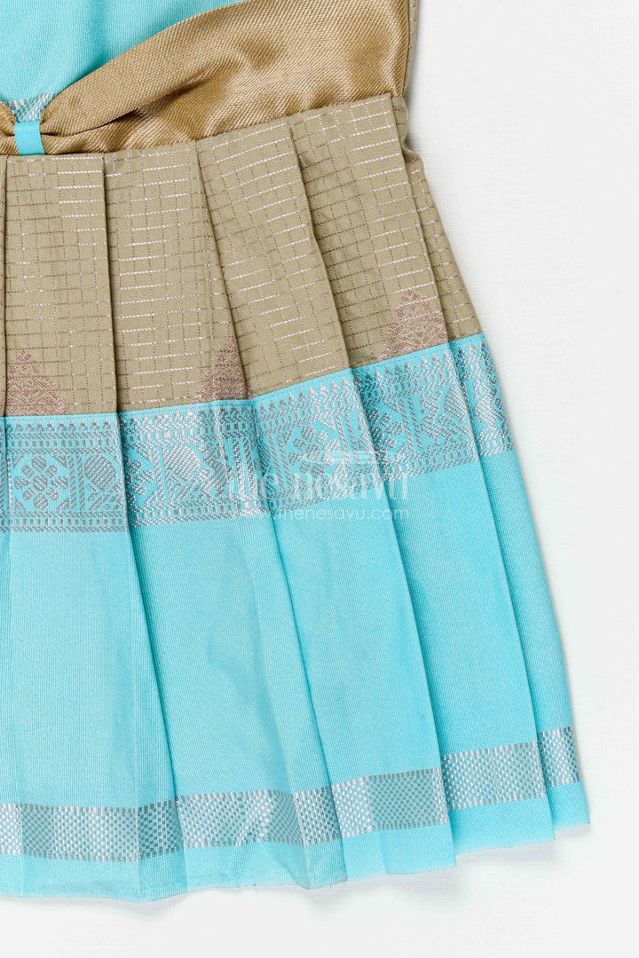 The Nesavu Girls Kanchi Silk Frock Girls Designer Silk Frock Festive Occasions Nesavu Nesavu Girls Semi Designer Kanchivaram Silk Frock For Weddings Receptions And Festive Occasions