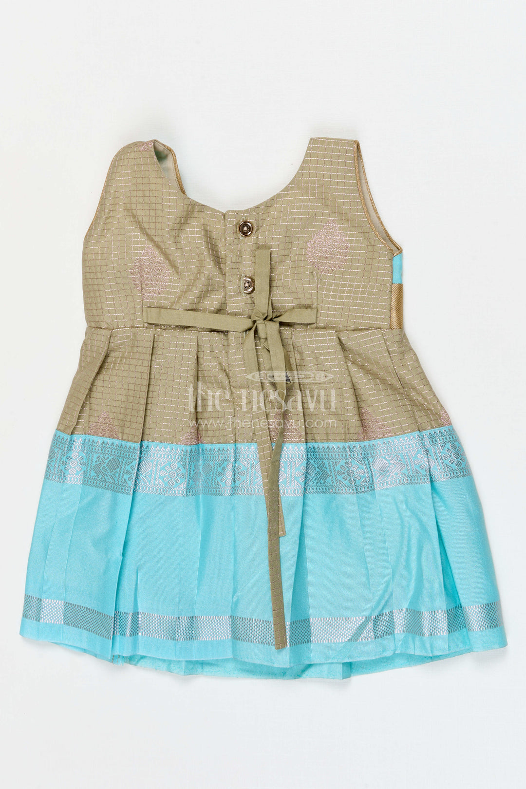 The Nesavu Girls Kanchi Silk Frock Girls Designer Silk Frock Festive Occasions Nesavu Nesavu Girls Semi Designer Kanchivaram Silk Frock For Weddings Receptions And Festive Occasions