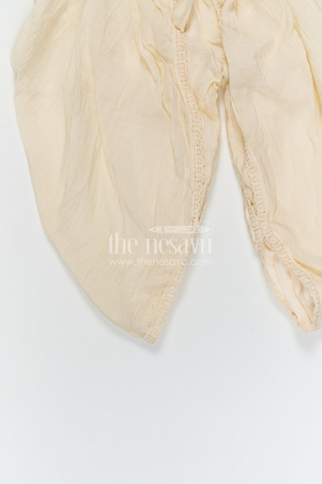 The Nesavu Girls Dothi Sets Girls Dhoti Set for Festive Occasions and Traditional Wear Nesavu Nesavu girls dhoti set for festive occasions with cotton blend fabric comfortable traditional kids outfit