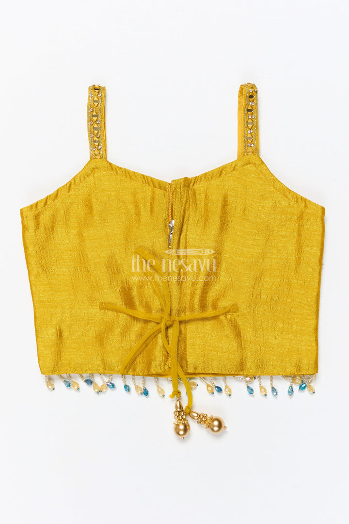 The Nesavu Girls Lehenga Choli Girls Digital Printed Lehenga Choli for Weddings and Family Celebrations Nesavu Nesavu digital printed lehenga choli girls viscose silk perfect weddings ethnic functions