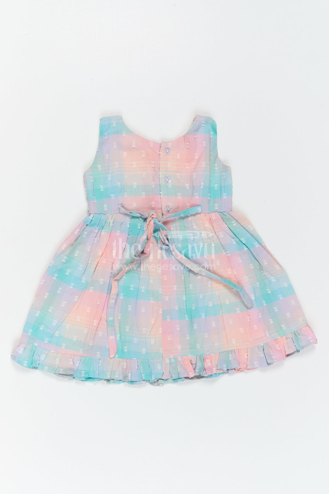 The Nesavu Girls Cotton Frock Girls Dobby Frock for Festive Outings and Birthday Celebrations Nesavu Nesavu Girls Dobby Frock For Birthdays And Festive Family Celebrations