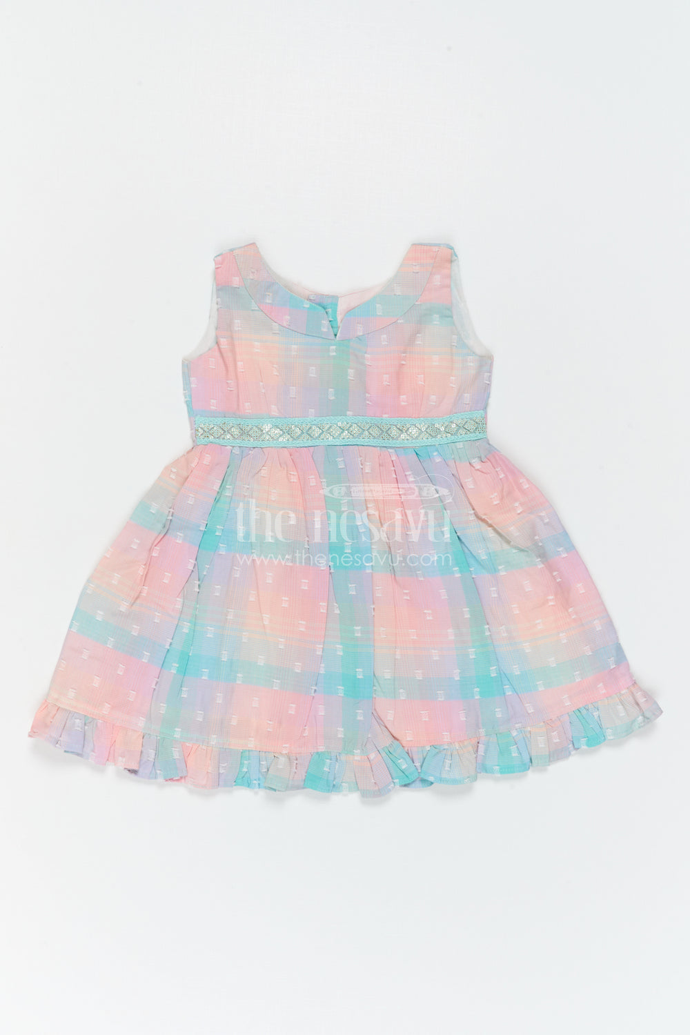 The Nesavu Girls Cotton Frock Girls Dobby Frock for Festive Outings and Birthday Celebrations Nesavu Nesavu Girls Dobby Frock For Birthdays And Festive Family Celebrations