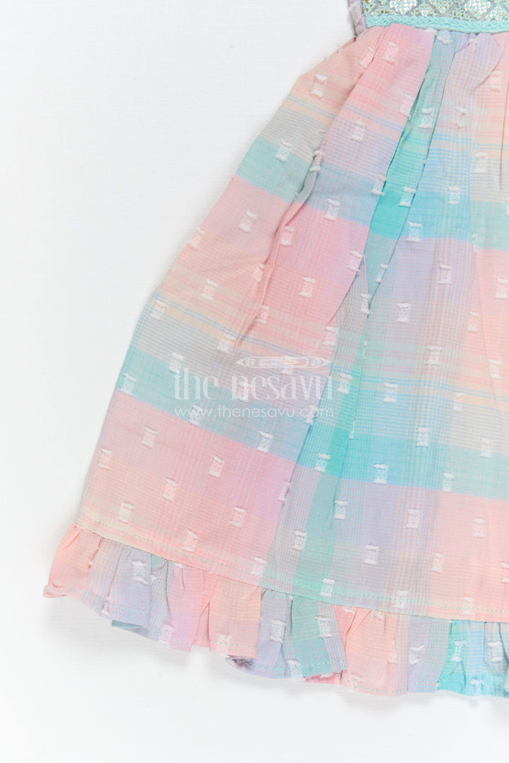 The Nesavu Girls Cotton Frock Girls Dobby Frock for Festive Outings and Birthday Celebrations Nesavu Nesavu Girls Dobby Frock For Birthdays And Festive Family Celebrations