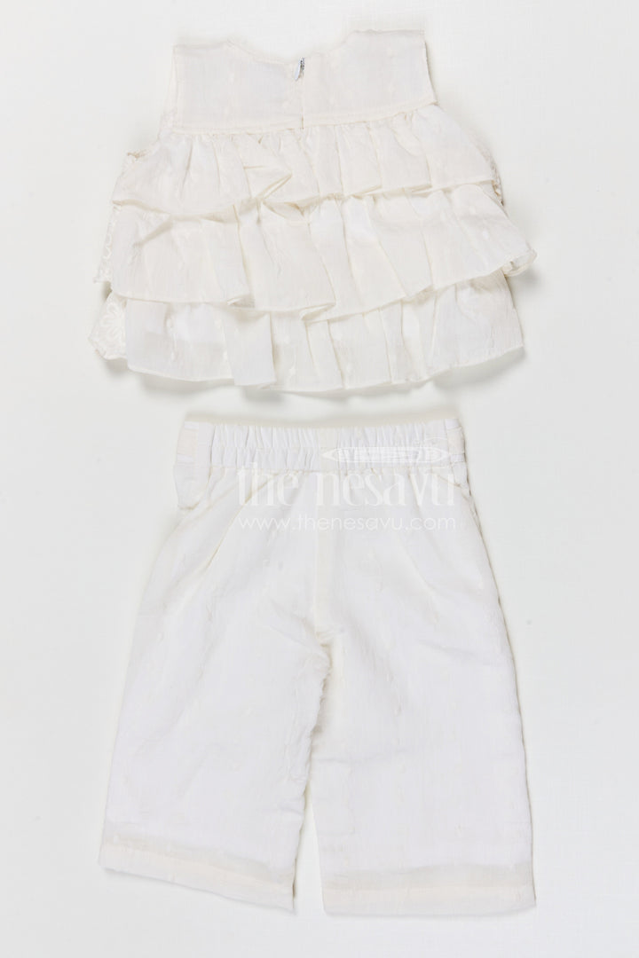 The Nesavu Girls Co-Ord Sets Girls Elegant Georgette Embroidered Co-ord Set for Special Occasions Nesavu Nesavu girls georgette embroidered co-ord set for festive occasions and stylish kids wear