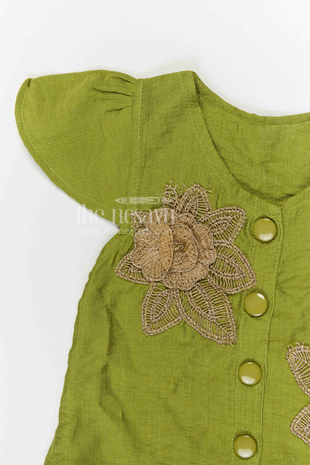 The Nesavu Girls Co-Ord Sets Girls Embroidered Co Ord Set for Casual Outings and Summer Playtime Nesavu Nesavu girls cotton blend embroidered co ord set for summer playtime and casual outings