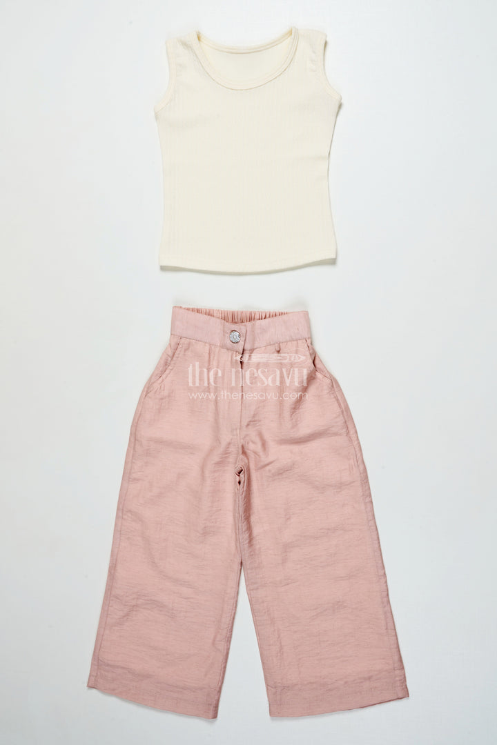 The Nesavu Girls Co-Ord Sets Girls Embroidered Co-Ord Set for Festive and Family Occasions Nesavu Nesavu girls embroidered co-ord set rayon cotton school events festive functions