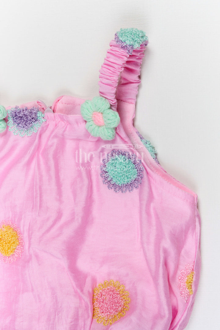 The Nesavu Girls Co-Ord Sets Girls Embroidered Co Ord Set for Summer Outings and Playful Days Nesavu Nesavu girls cotton blend embroidered co ord set for summer outings and casual play