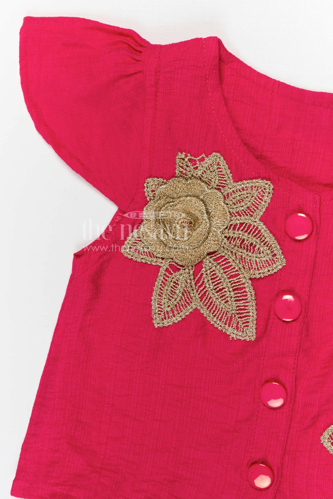 The Nesavu Girls Co-Ord Sets Girls Embroidered Co Ord Set for Summer Outings and Playful Days Nesavu Nesavu girls cotton blend embroidered co ord set for summer outings playdates and casual wear