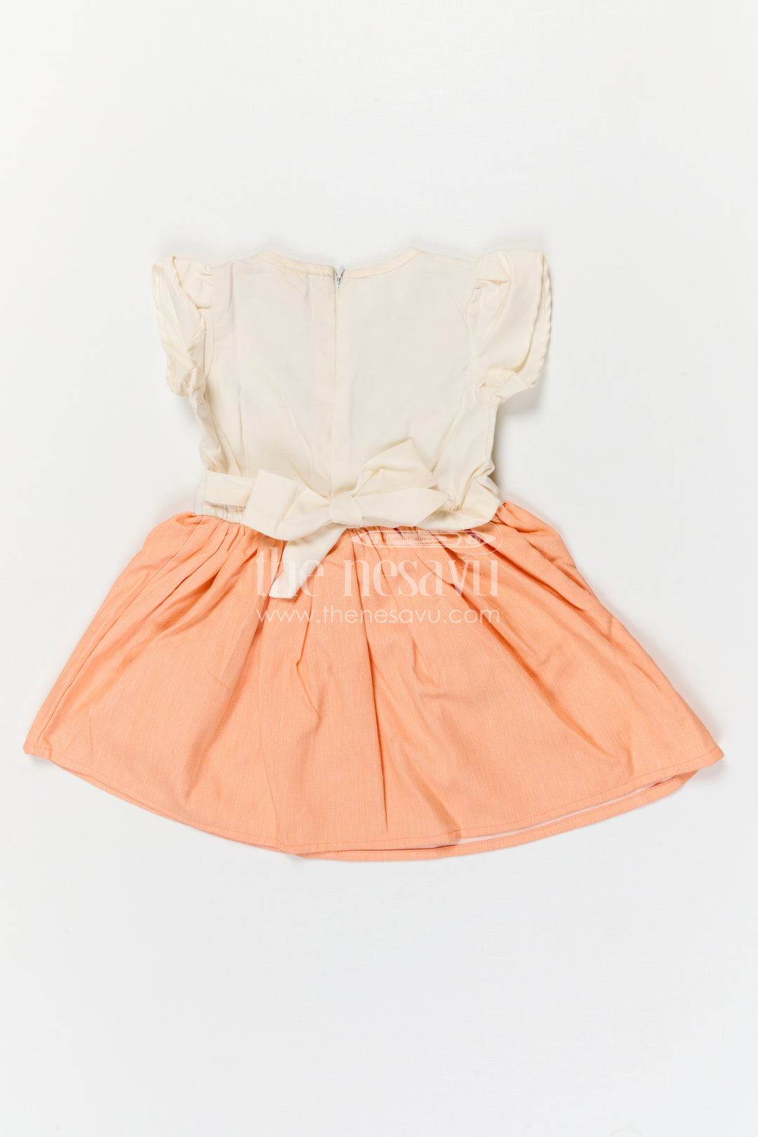 The Nesavu Girls Cotton Frock Girls Embroidered Cotton Frock for Festive Outings and Casual Celebrations Nesavu Nesavu Girls Cotton Embroidered Frock With Floral Design For Festive Outings And Birthdays