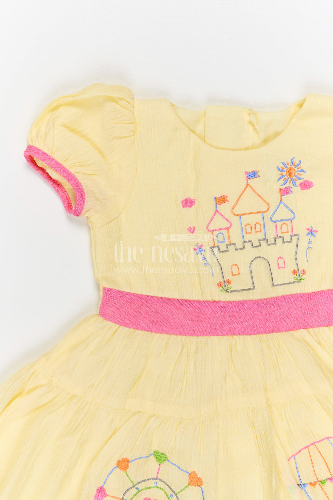 The Nesavu Girls Cotton Frock Girls Embroidered Frock for Carnival Parties and Fun Outings Nesavu Nesavu Girls Embroidered Cotton Frock For Carnival Parties And Playful Family Celebrations
