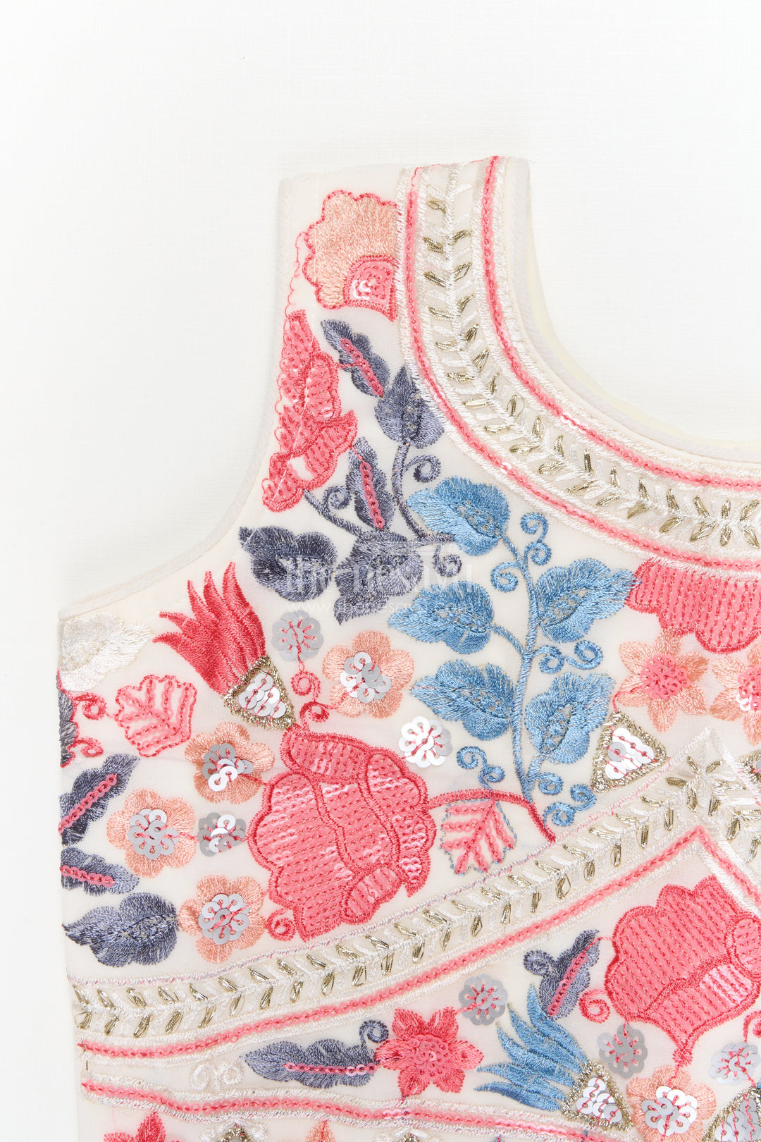 The Nesavu Girls Ethnic Lehenga Girls Embroidered Lehenga Choli Set for Festive Family Gatherings Nesavu Nesavu girls georgette lehenga choli with embroidery and contrast dupatta for weddings and celebrations