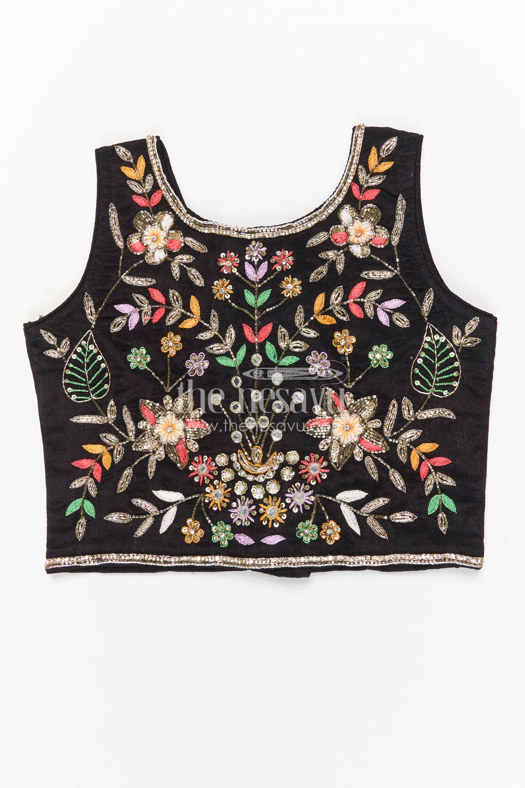 The Nesavu Girls Ethnic Lehenga Girls Embroidered Lehenga Set for Weddings and Grand Festive Occasions Nesavu Nesavu Girls Viscose Silk Embroidered Lehenga Set For Weddings Festive Celebrations And Special Occasions