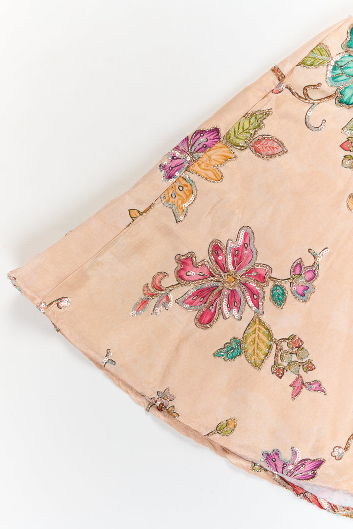 The Nesavu Girls Lehenga Choli Girls Embroidered Lehenga Set with Dupatta for Birthdays and Ethnic Functions Nesavu Nesavu embroidered lehenga choli set with dupatta and shrug for girls – ideal for birthdays and festive occasions