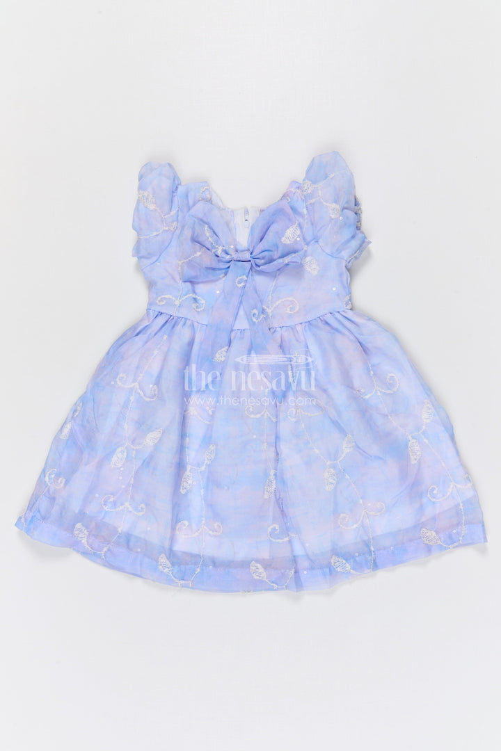 The Nesavu Girls Cotton Frock Girls Embroidered Party Frock for Birthdays and Special Occasions Nesavu 20 (3Y) / Blue / Cotton Blend GFC2130A-20 Nesavu girls embroidered party frock for birthdays celebrations and special occasion dresses