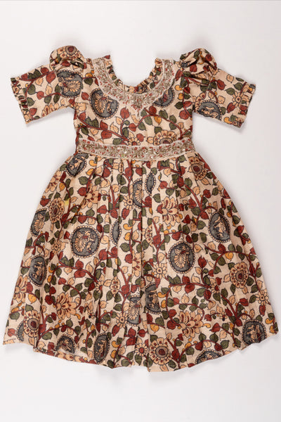 Unveiling the Elegant Kalamkari 3-in-1 Gown Set: Gown, Jacket & Dupatta main image 0
