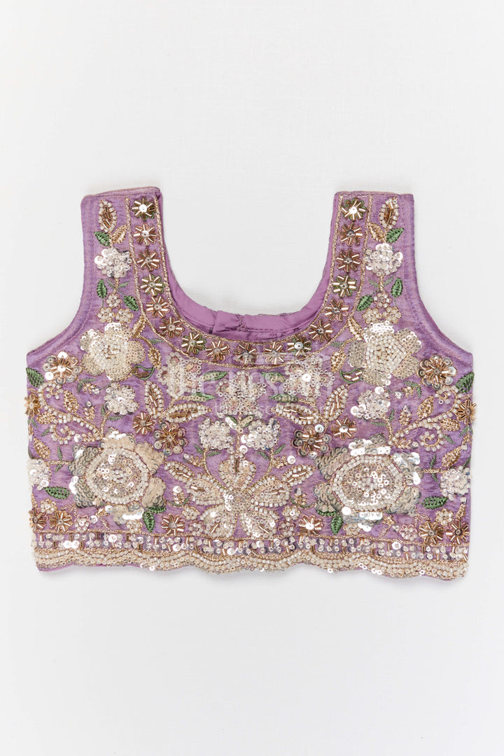 The Nesavu Girls Ethnic Lehenga Girls Ethnic Lehenga Outfit for Weddings and Festive Photos Nesavu Nesavu girls ethnic lehenga set for weddings and festive occasions viscose silk designer yoke outfit